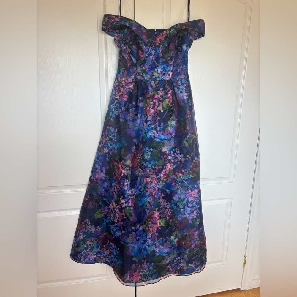 Julia Jordan Floral Multicolor Wedding Dress